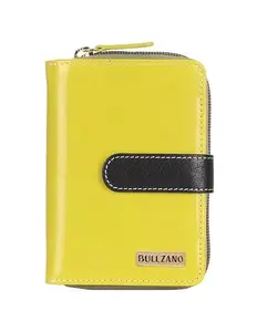 BULLZANO Europa Genuine Leather Purse, Wallet for Women, Ladies with RFID (20 Card Slots) Green