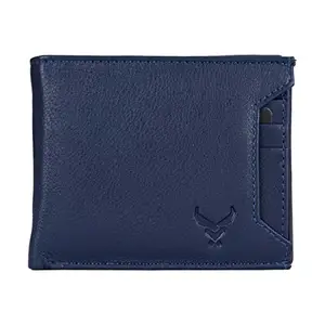 REDHORNS Genuine Leather Wallet for Men | RFID Protected Mens Wallet with 6 Credit/Debit Card Slots | Slim Leather Purse for Men (1A08I_Denial Navy)