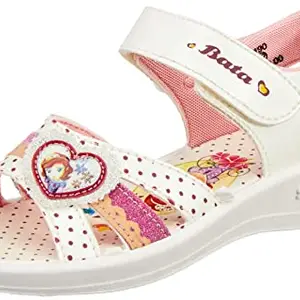 Bubblegummers Women's Princess White Sandal-9 Kids UK (3611190)