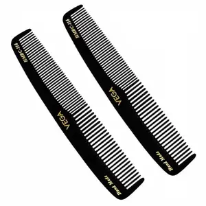 Vega Graduated Dressing Hair Comb, (India's No.1* Hair Comb Brand) For Men and Women, Black, Pack of 2,(VC2HMBC-116)