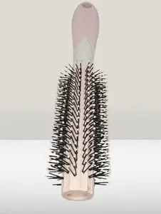 Ecomfyi Professional Round Hair Brush Set -Styling and Detangling Brushes -Pink & Black - Pack of 2