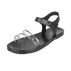 Metro Women Synthetic Black Sandals (33-900-11-40) Size (7 UK (40 EU))