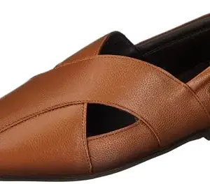 Lee Cooper Men's LC6185E Leather Formal Shoes_LC6185E_Tan_41