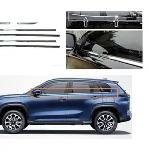 ROSHNEER Car Window Lower Garnish Stainless Steel Chrome Finish Exterior Compatible for Maruti Grand Vitara 2022 Onwards Model Set of 6 PCS