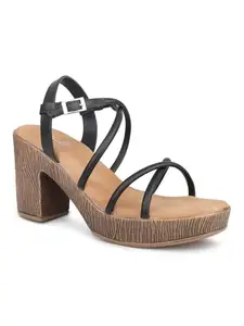 Inc.5 Women Black Strappy Platform Sandals