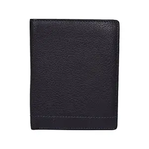 Leatherman Fashion LMN Genuine Leather Men's Navy Blue Wallet (7 Card Slots)