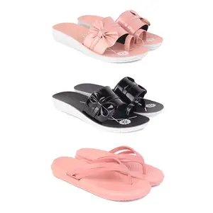 Women's Comfortable Sandal,Casual Lightweight Sandal for Everyday Wear | CL-(COMBO-3)-1988-1989-1975-7-EURO-38
