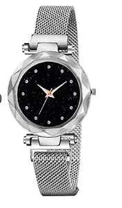 LAKSH Trendy Design Stylish Megnetic Belt Watches for Girls & Women (SR-725) AT-7251(Pack of-1)