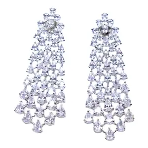 Vismit American Diamond Cocktail Earring for Girls & Woman