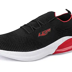 Lancer Mens DRAGON-27 Black/Red Running Shoe - 7 UK (DRAGON-27BLK-RED-41)