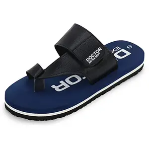 DOCTOR EXTRA SOFT Slipper for Men’s Stylish Alwin Orthopaedic Thumb Diabetic Comfort Care House Flip-Flop for Gents and Boys D-26-NAVY-7 UK