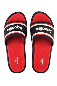 Aqualite Men NEO-255 Slipper, Black/Red, 7 UK/India