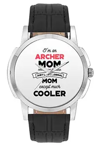 BIGOWL Wrist Watch For Men - I'm A Mechanical Engineer Mom, Just Like A Normal Mom Except Way Cooler | Gift for Mechanical Engineer - Analog Men's And Boy's unique quartz leather band round designer dial watch