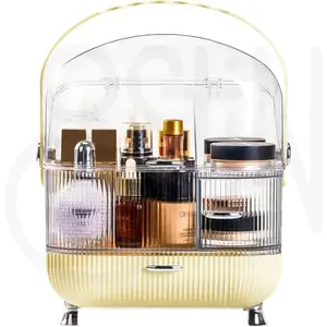 Ostin Multi-Function Make Up Case Dustproof Cosmetic Storage Box,Cosmetics Skin Care Products Jewelry Organizer Case Finishing Box Bedroom Bathroom Desktop, Portable Organizers