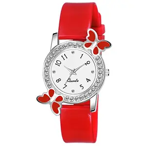 Niyati Nx Analogue Girls' Watch (White Dial Red Colored Strap)