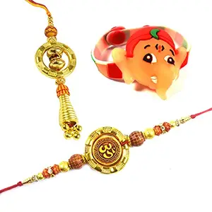 Partunay 3 Pcs Rakhi For Brother Bhabhi And Kids Rakhi Family Combo Set Rakhi Gift For Brother