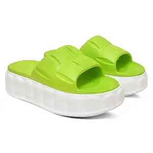 Ayansh Sales Flip Flop for Women | Soft Comfortable | Breathable | Fashionable | Stylish | Trendy | Super soft | Lightweight Heel Sleepers (Green, 3)