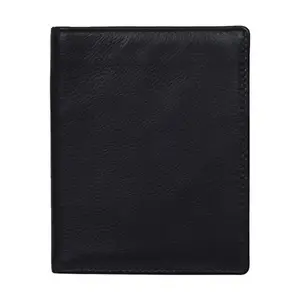 Leatherman Fashion LMN Genuine Leather Black Unisex Wallet(6 Credit Card Slots)