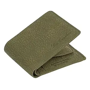 DECARDIN Pure Leather Green Wallet for Men | 6 Card Slots | 2 Currency & 2 Secret Compartments | 1 Coin Pocket