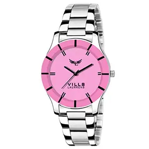 VILLS LAURRENS VL-7117 Pink Dial Classy Casual Watch for Women and Girls