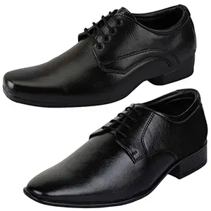 Graceful Formal Shoes/Party Shoes/ 2 Shoes Combo with Free 2 Belt for Men and Boys (BAZAAR10064_PV-LNG-301) Multicolor