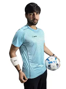 VATS Sports Men's Swift Seamer Sub T-Shirt Regular Fit H/S (Pack of 2) (Large, Light Blue)