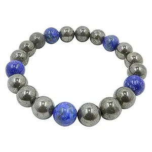 ASTROGHAR Lapis lazuli And pyrite stretch bracelet