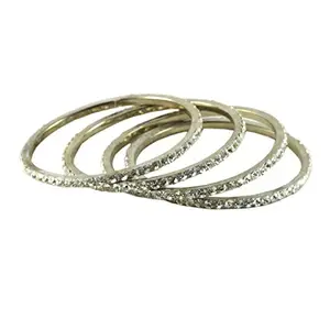 MAYA FASHION White stone Brass Bangle Elegant Extra Large Size Bangle | Perfect Fit for Plus Size banglesTrendy and Comfortable Fit for woman and girls | (Sku-ban924)