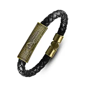 Kanak Jewels Leather bracelet fashionable design matte Finish KJBR74