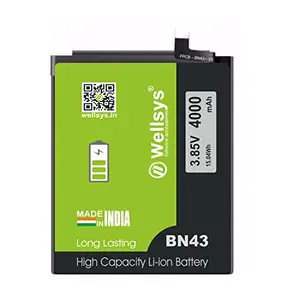 Wellsys WELLSYS Mobile Battery for Xiaomi Redmi Note 4 BN43-4000MAh