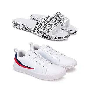 BERSACHE Chappal for Men | Perfect Flip-Flops for Men (Multicolour) (Pack of 2) Combo(MM)-1874-3076