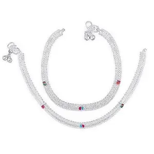 Heer Collection Traditional Trendy Jewellery All Occassions Anklets Payal Pair for Women/Girls Alloy Anklet (Pack of 2)(104PayalVNBombay(1Pair))
