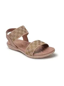 ICONICS Women's Slingback Comfortable Sandal for Casual Daily I Office Use ICN-ST-W-22 Pink Flat 3 Kids UK