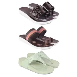 Women's Comfortable Sandal,Casual Lightweight Sandal for Everyday Wear | PCR-(3-COMBO)-1987-1990-1983-7-EURO-38