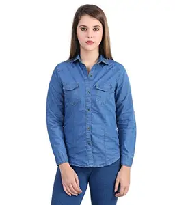 Gsa Enterprises Women's Shirt (B-D-SH-D-DP--M_S, Blue, Small)