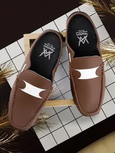 WOAKERS Men's Synthetic Leather Comfortable & Stylish Casual Shoes (Brown, 7) (WK-569-BANTU)