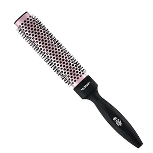 Beauté Secrets Thermo Ceramic Hot Curl Oval Barrel Brush,Roller Hair brush for Blow Drying, Curling, Straightening, Add Volume & Shine Hair Styling Brush 44 mm Pink