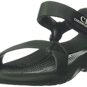 Carlton London Men's Sandal, OLIVE, 8