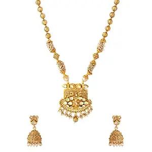 Yellow Chimes Yellow Chimes Jewellery Set for Women and Girls Traditional Kundan Necklace Set | Gold Plated Kundan Necklace Set | Birthday Gift for girls and women Anniversary Gift for Wife