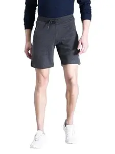 CROCODILE Men Solid Track Shorts | Comfort Fit | Mid Rise | Drawstring Waist | Above Knee Length | Casual Sports Lounge Shorts