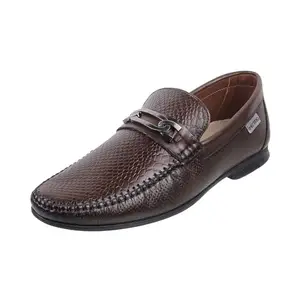 Metro Men Brown Formal Leather Flat Shoes UK/6 Eu/40 (19-163)