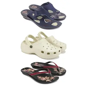 Women's Comfortable Sandal,Casual Lightweight Sandal for Everyday Wear | (COMBO-3)-1973-OO8-O18-8-EURO-39