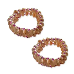 Suryamoon, Shell Bracelet,Handmade Cowdie Bracelet (Pack Of-2)