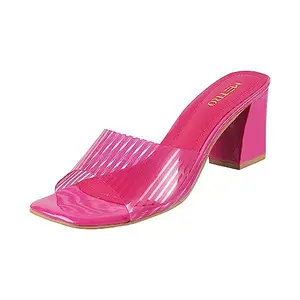 Metro Women Pink Block Heel Fashion Sandal UK/5 EU/38 (40-131)