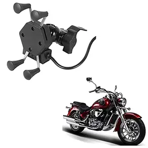 Auto Pearl -Waterproof Motorcycle Bikes Bicycle Handlebar Mount Holder Case(Upto 5.5 inches) for Cell Phone - Hyosung ST7