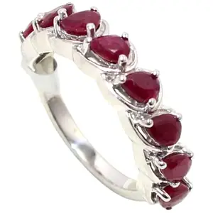 Rajasthan Gems Ring 925 Sterling Silver Natural Precious Red Ruby Manik Gem Stone Gemstone Women Handmade Gift k694