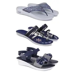 Women's Comfortable Sandal,Casual Lightweight Sandal for Everyday Wear | (COMBO-3)-1887-1945-1972-6-EURO-37