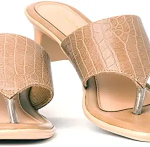 Khadim's Women Beige Heels Sandal (Beige_06)