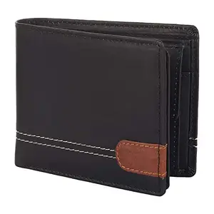 Flyer Men's Leather Wallet (Color-Black) Branded Genuine Leather Stylish