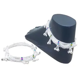 BR Ornaments 7 Drop Ghungroo Anklet For Women and Girls